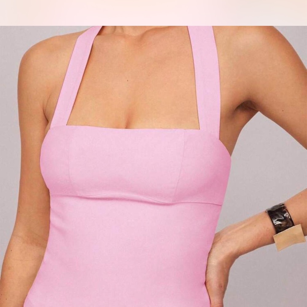 New Pink Halter Neck top